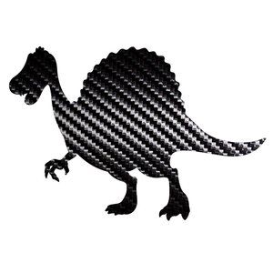4 Pack Dinosaur Sticker Black Carbon Fiber Vinyl Decal Logo Laptop Window